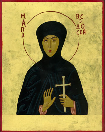 St Theodosia Icon by Olga Christine
