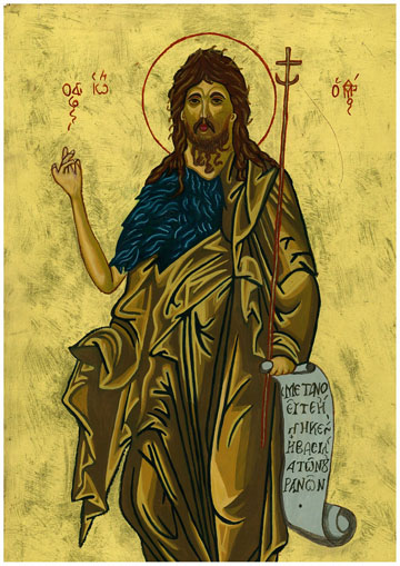 St John the Baptist Icon by Rose Lukjanenko