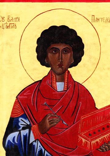 St Panteleimon Icon by Rose Lukjanenko